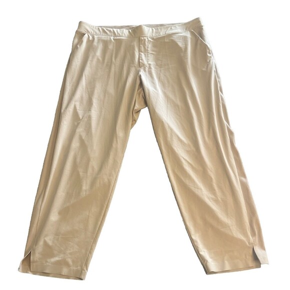 Athleta Brooklyn Ankle Pant Cream Lightweight Pockets Travel Stretch size 22 - Picture 2 of 10